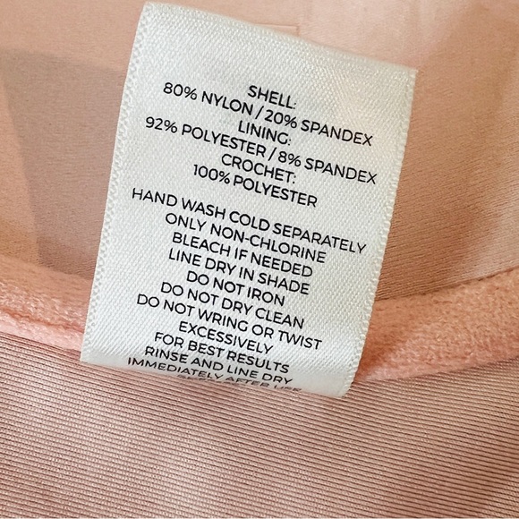 Shade & Shore Mauve Pink Crochet Light Lift Padded Bikini Top Womens Size 38DD - Picture 7 of 10